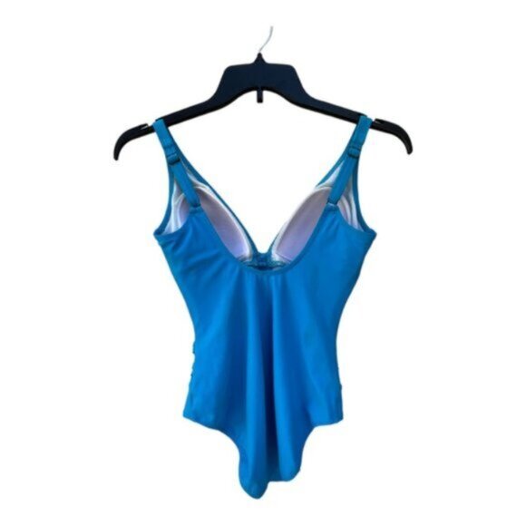 Gottex Turquoise Lace Up One-Piece Swimsuit Size 6 - Picture 2 of 8